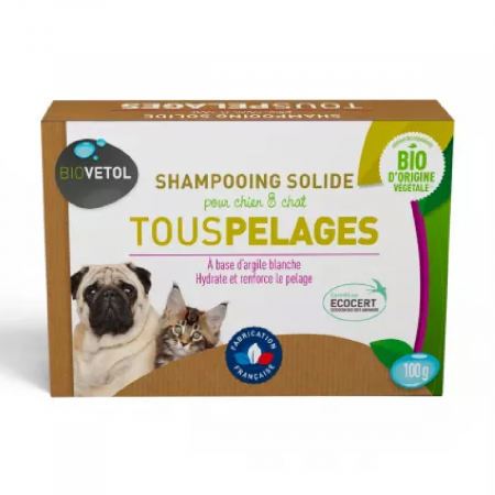 Sampon Solid Bio Caini si Pisici Toate Tipurile de Blana 100gr