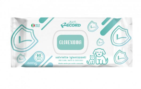 Câini - Servetele Umede Antibacteriene Record Clorhexidina 40buc