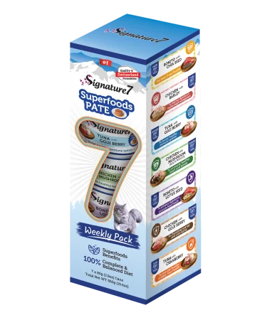 Pisici - Hrană Umedă Pisică Adult, SIGNATURE7 Variety, Pate, 7 rețete, 7x80g