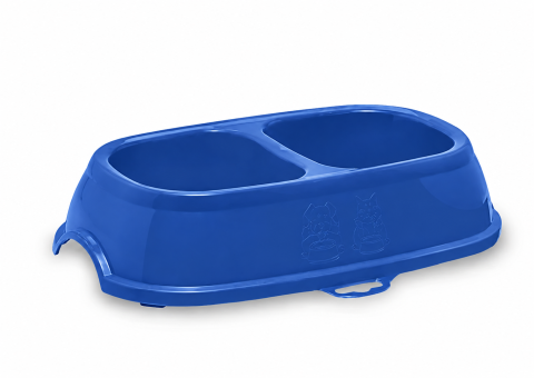 Câini - Castron Dublu, STEFANPLAST Break 11, Royal Blue, 2x0.4L
