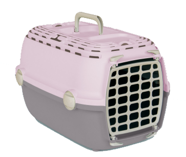 Pisici - Cușcă Transport, STEFANPLAST, Horizon, Plastic, Romantic Pink, 48x32x30 cm