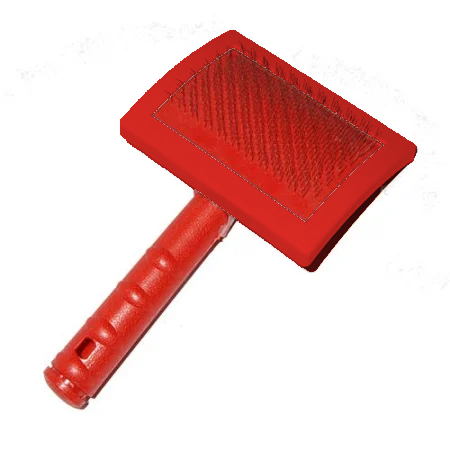 Perii & Piepteni - 4DOG Țesală pentru Câine și Pisică, Plastic, Roșu, 19x11cm