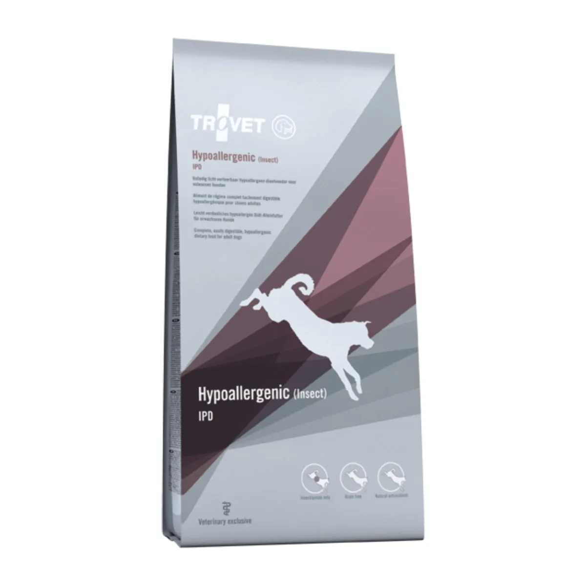 Câini - TROVET Hypoallergenic, Dietă Veterinară Uscată Câine Adult, Insecte, 3 kg