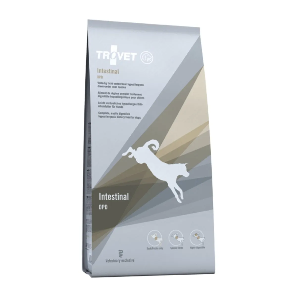 Câini - TROVET Intestinal, Dietă Veterinară Uscată Câine Adult, Rață, 10 kg