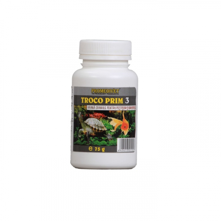 Pești - TROCO Hrană Granule pentru Peștișori și Broscuțe,Prim 3, 75g