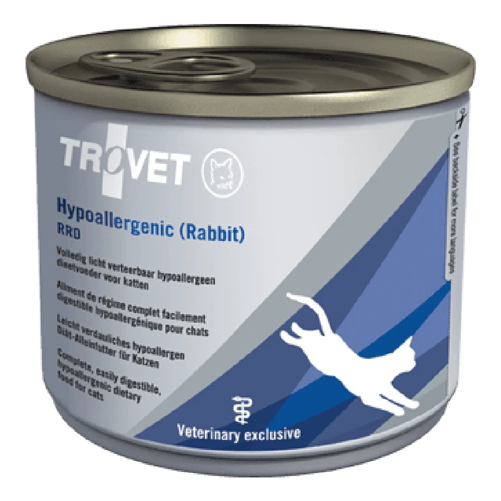 Umedă - TROVET Hypoallergenic, Dietă Veterinară Umedă Pisică Adult, Iepure, 200g