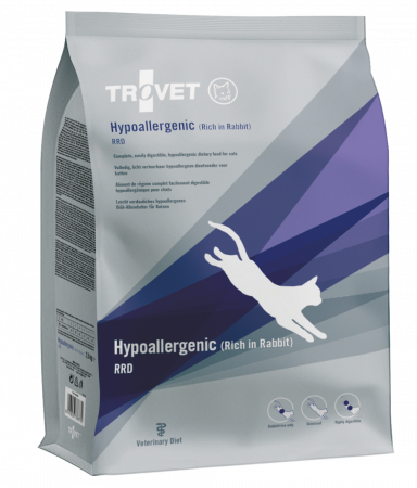Uscată - TROVET Hypoallergenic, Dietă Veterinară Uscată Pisică Adult, Iepure, 2.5 kg