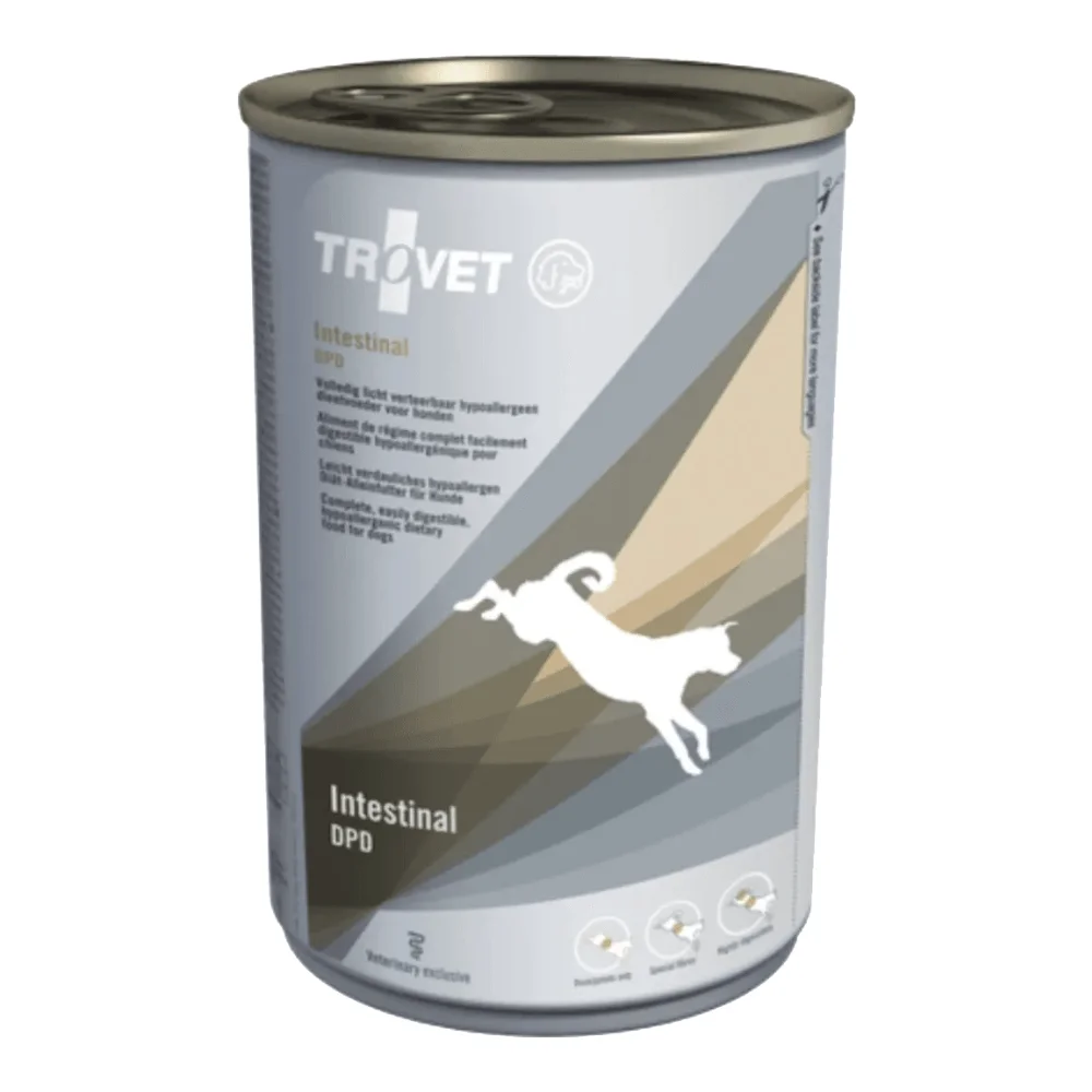 Câini - TROVET Intestinal, Dietă Veterinară Umedă Câine Adult, Rață, 400g