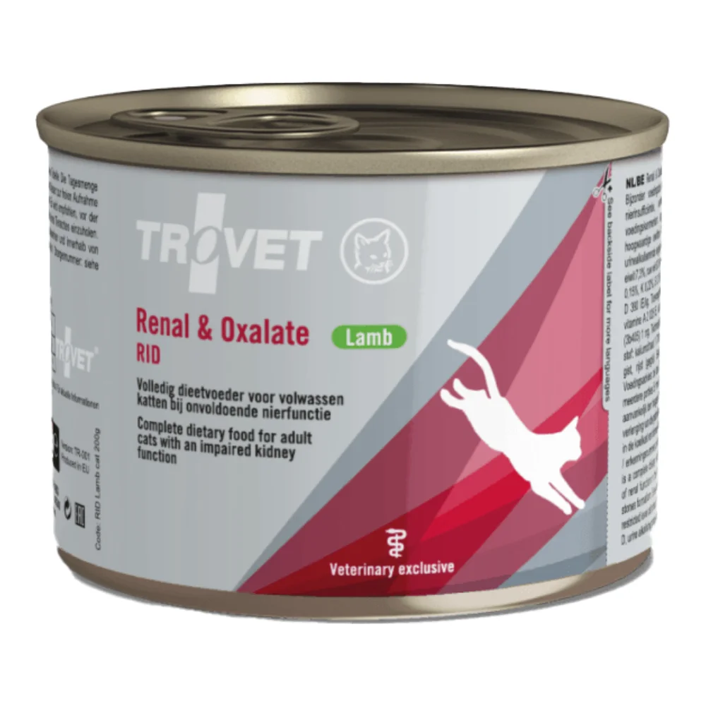 Umedă - TROVET Renal & Oxalate, Dietă Veterinară Umedă Pisică Adult, Pui, 200g