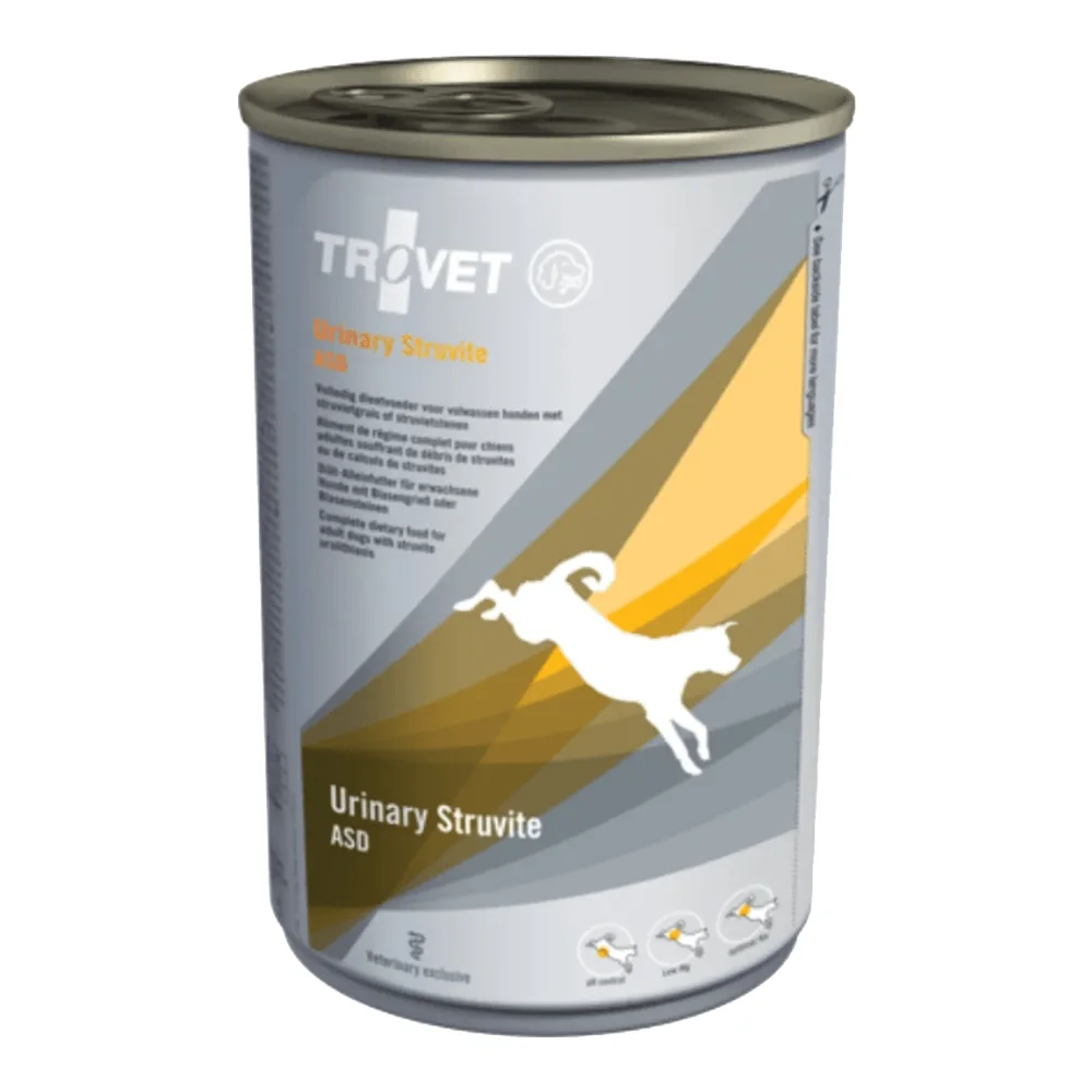 Câini - TROVET Urinary Struvite, Dietă Veterinară Umedă Câine Adult, Pui și Porc, 400g