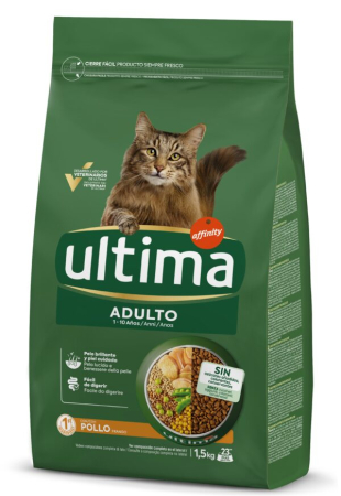 Pisică Adult - Hrană Uscată Pisică Adult, ULTIMA, Pui și Orez, 1.5kg