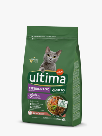 Pisică Adult - Hrană Uscată Pisică Adult, ULTIMA, Sterilizat, Somon, 1.5kg