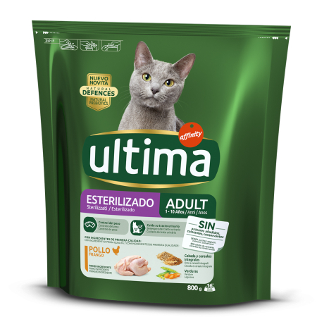 Pisică Adult - Hrană Uscată Pisică Adult, ULTIMA, Sterilizat, Pui, 800g