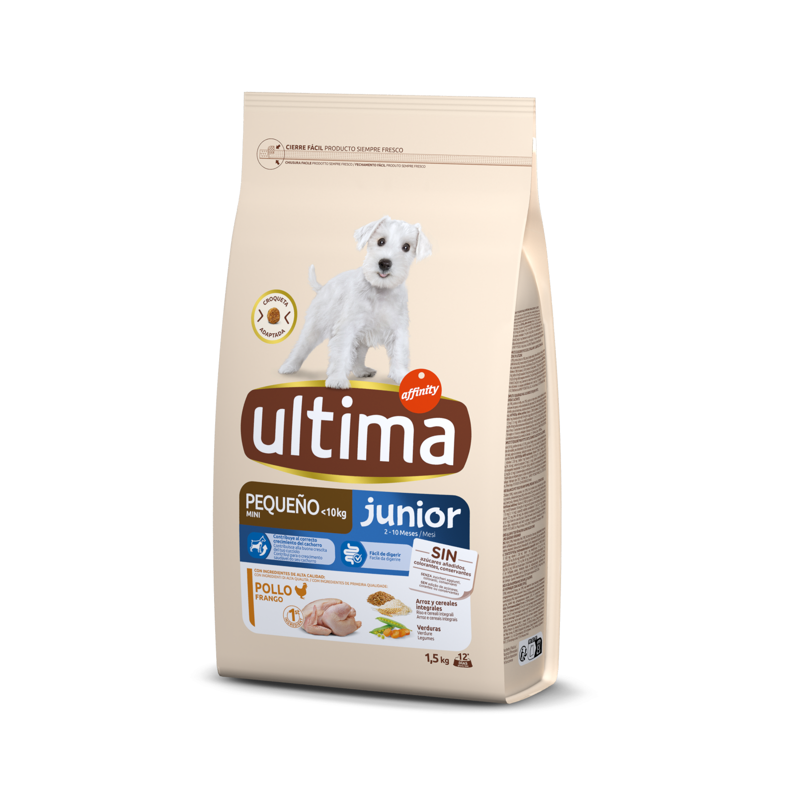 Câine Junior - Hrană Uscată Câine Junior, ULTIMA, Talie Mică, Pui, 1.5kg