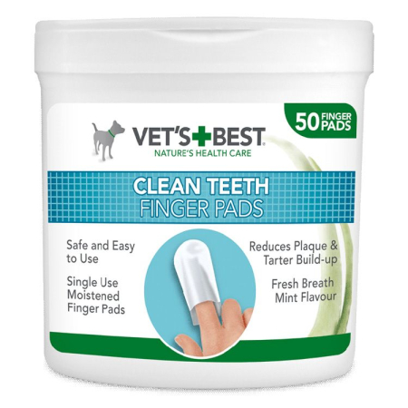 Igienă Câini - VET'S BEST Degetar Dental Caini 50buc