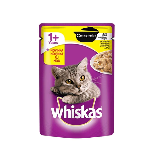 Pisică Adult - Hrana Umeda Pisici WHISKAS Caserole Pui 85g