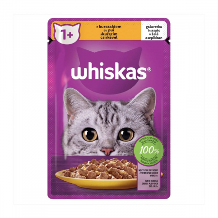 Hrana Umeda Pisici WHISKAS Pui in Aspic 85g [1]