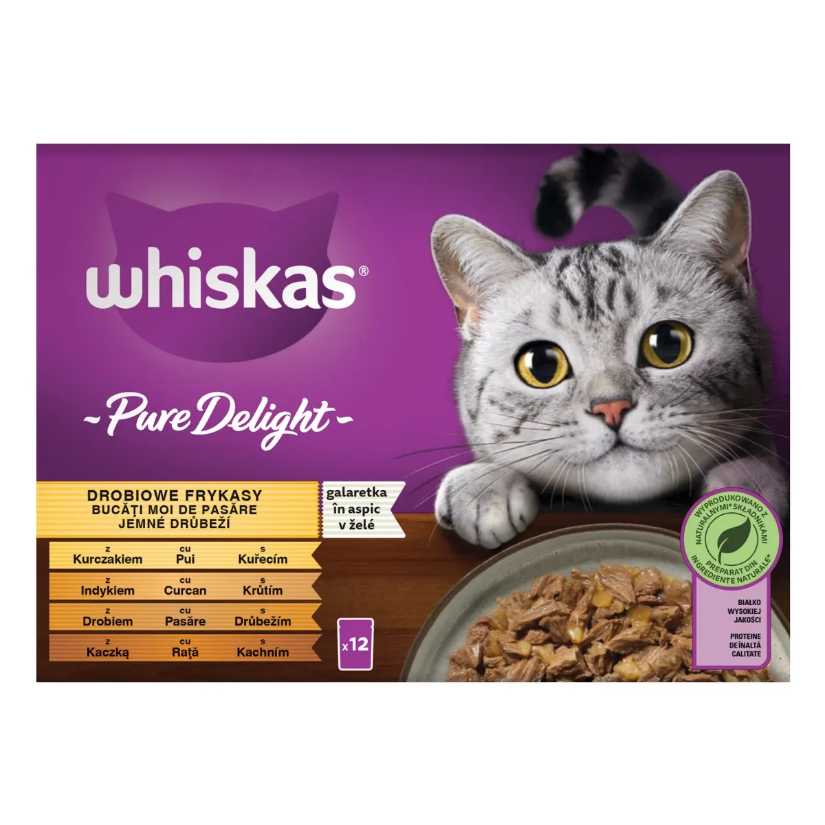 Hrana Umeda Pisici WHISKAS Pure Delight Selectii Pasare 12x85g [2]