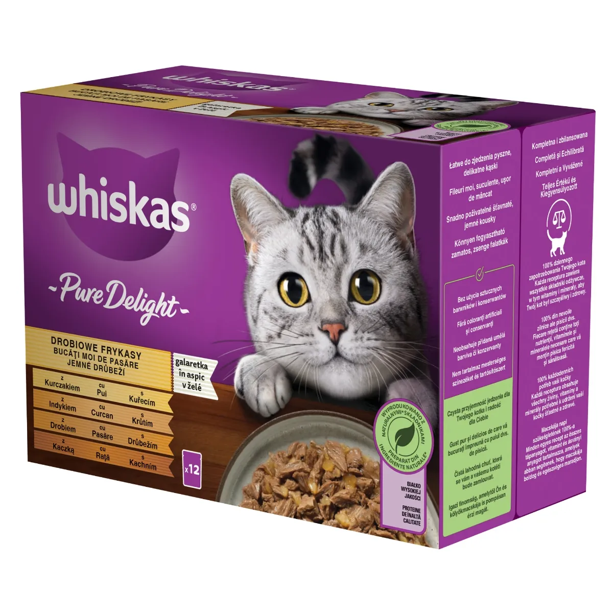 Hrana Umeda Pisici WHISKAS Pure Delight Selectii Pasare 12x85g [1]