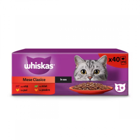 Pisică Adult - Hrana Umeda Pisici WHISKAS Selectii Clasice 40x85g