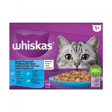 Hrana Umeda Pisici WHISKAS Selectii Peste in Aspuc 12x85g [1]