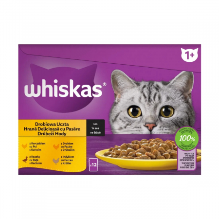 Hrana Umeda Pisici WHISKAS Selectii Pasare in Sos 12x85g [1]