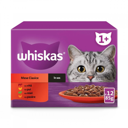 Pisică Adult - Hrana Umeda Pisici WHISKAS Selectii Clasice 12x85g
