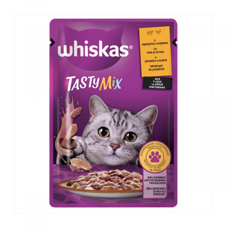 Hrana Umeda Pisici WHISKAS Tasty Mix Meniu Cremos Miel in Sos 85g [1]