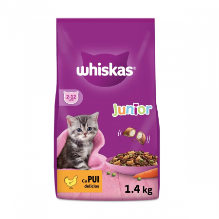 Pisică Junior - Hrana Uscata Pisici WHISKAS Kitten Pui 1,4kg