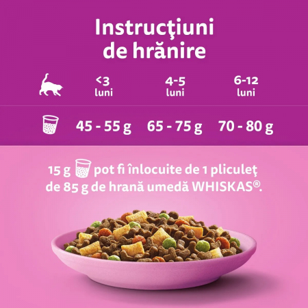 Hrana Uscata Pisici WHISKAS Kitten Pui 300g [4]