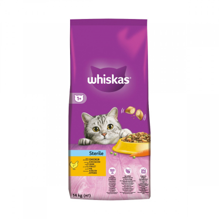 Hrana Uscata Pisici WHISKAS Adult Sterilizat Pui 14kg [2]