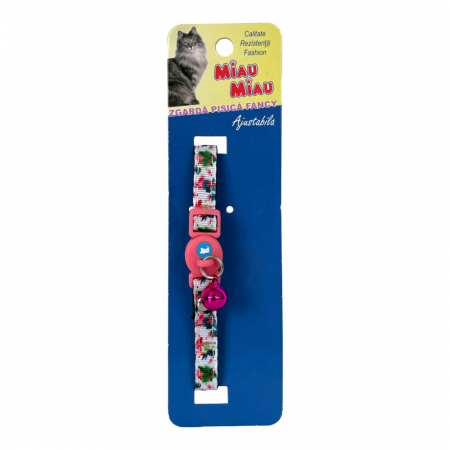 Zgărzi & Hamuri - MIAU MIAU Zgardă pentru Pisică, Fancy Roz, 32 cm