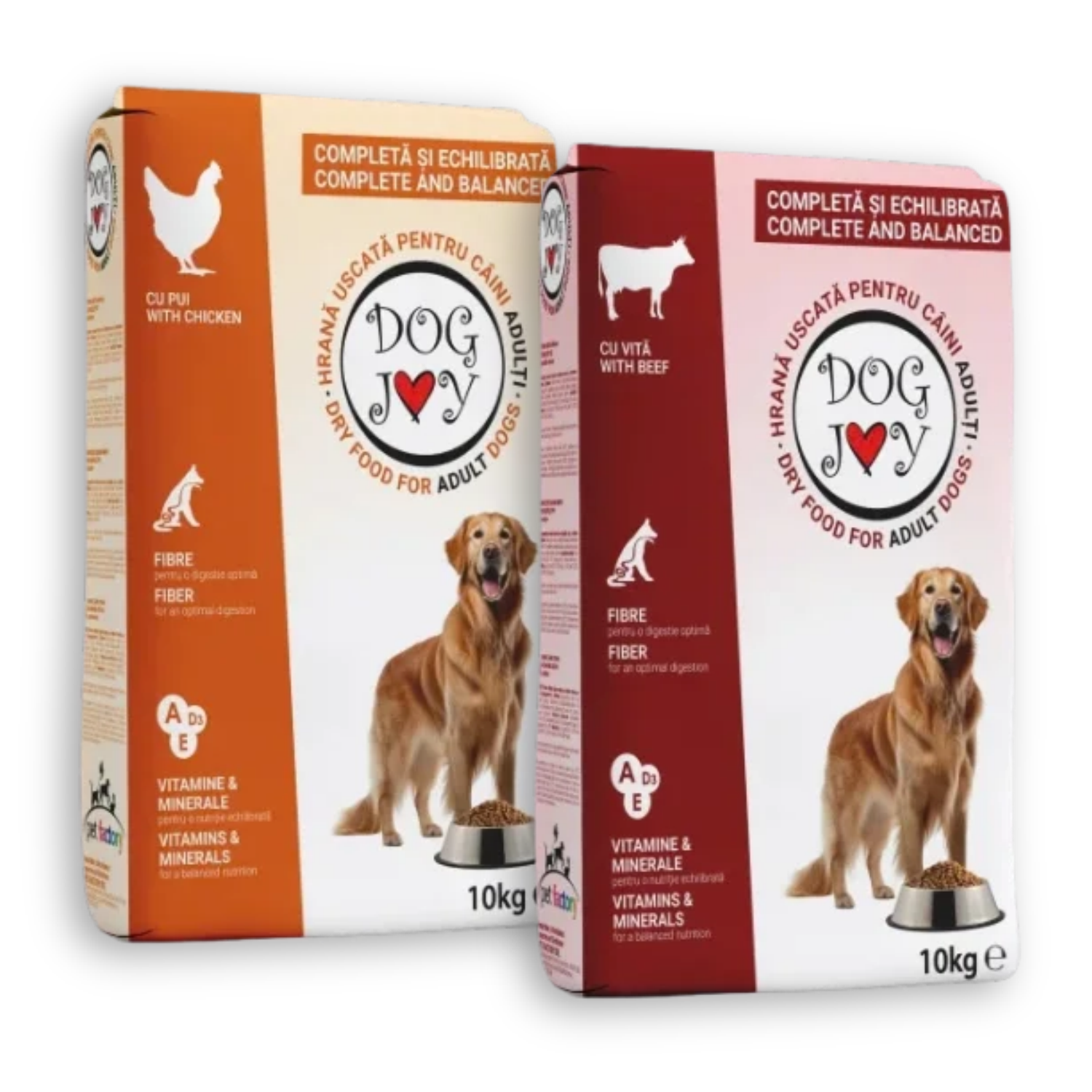 COMBOPACK Hrană Uscată Câine Adult, DOG JOY, Vită și Pui, 2x10kg