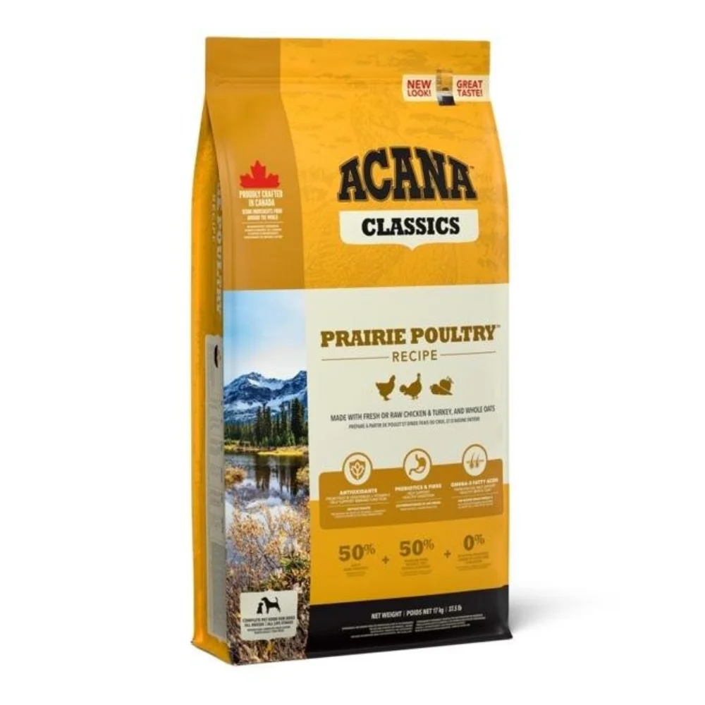 ACANA Classic Prairie Poultry, Hrana Uscata Caine Adult, Pui si Curcan, 14,5kg