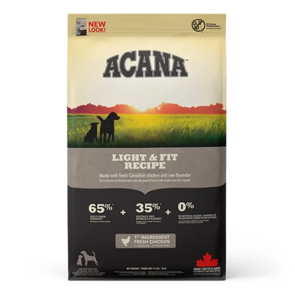 ACANA Heritage Light  Fit, Hrana Uscata Caine Adult, 11,4kg
