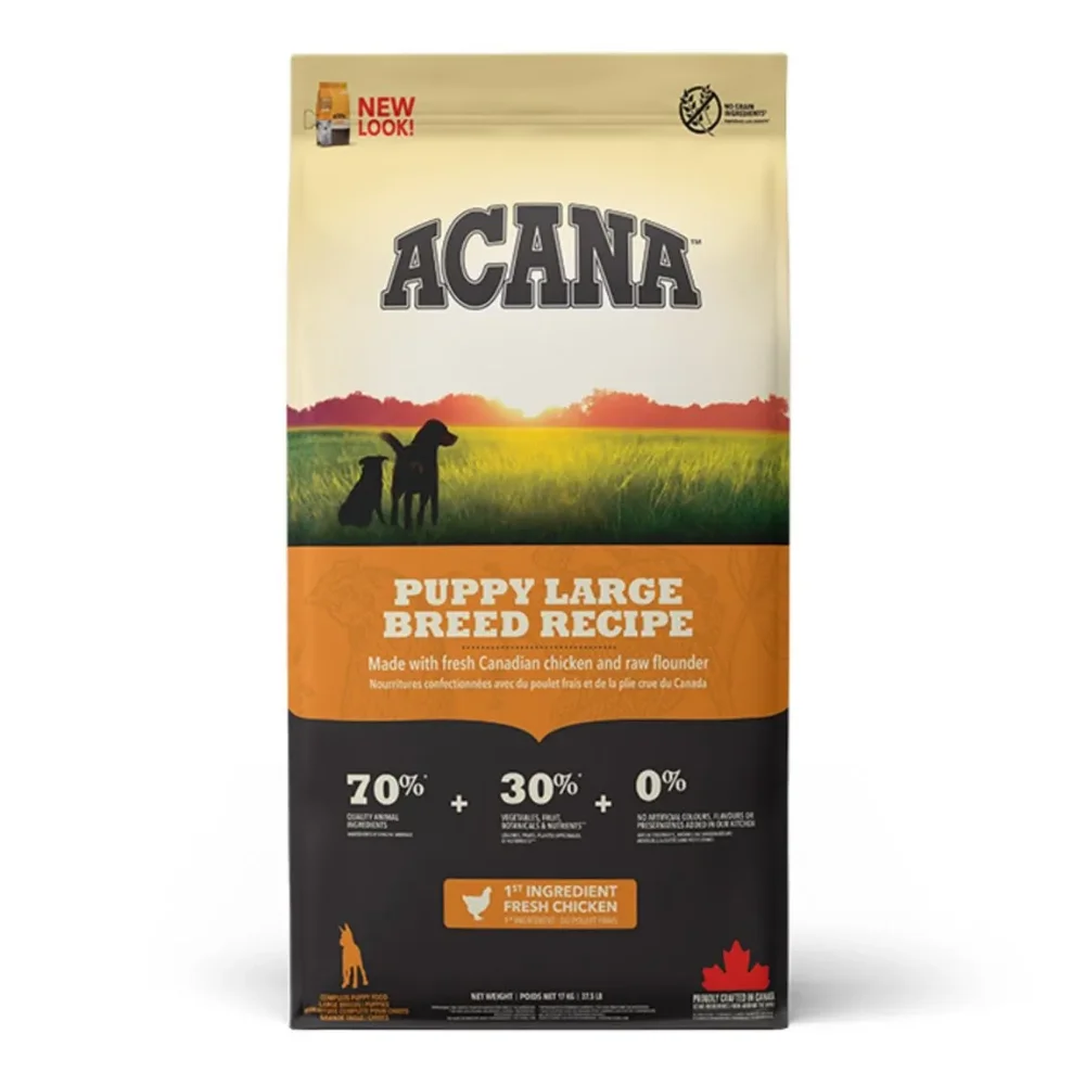 ACANA Heritage, Hrana Uscata Caine Junior, Talie Mare, 11,4kg