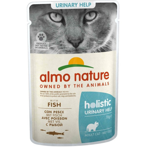 Almo Nature Holistic Urinary Help Pește, hrană umedă completă pentru pisici, 70g [1]