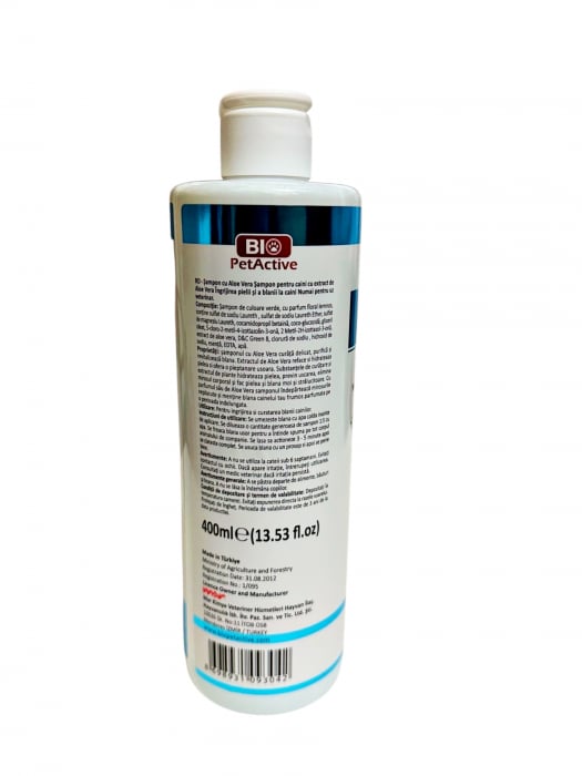 Șampon Bio PetActive Aloe Vera – 400ml, hidratare și îngrijire premium pentru câini [2]
