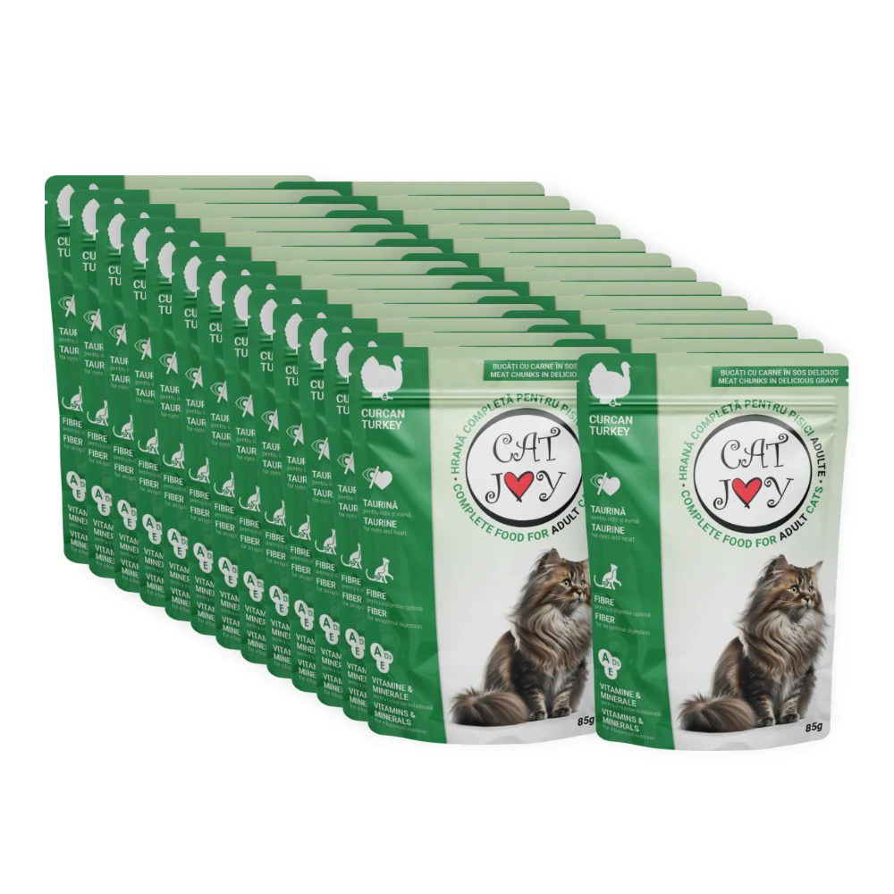 CAT JOY Hrana Umedă pentru Pisici, Plic Curcan în Sos, 85g - Mâncare Gustoasă și Echilibrată pentru Pisici Adulte [2]