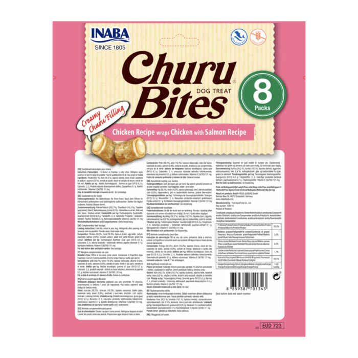 Churu Inaba Ciao Churu Bites Recompense pentru Câini cu Pui și Somon, 8x12g [2]
