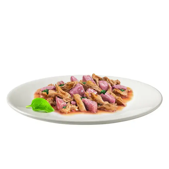 Gourmet Gold Dubla Savoare – Hrană umedă pentru pisici cu Pește oceanic și Spanac, 85g [3]