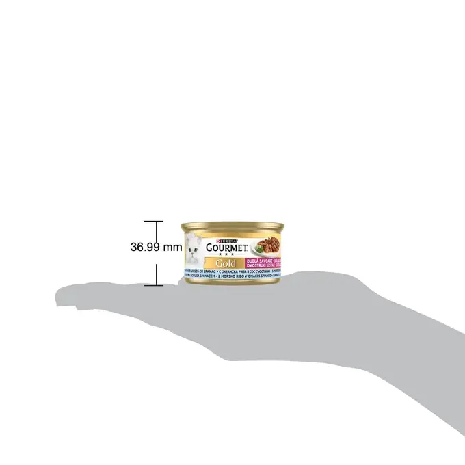 Gourmet Gold Dubla Savoare – Hrană umedă pentru pisici cu Pește oceanic și Spanac, 85g [5]
