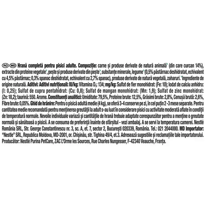 Gourmet Nature’s Creations, Hrană Umedă pentru Pisici, Curcan cu Păstârnac & Spanac, 85g [5]