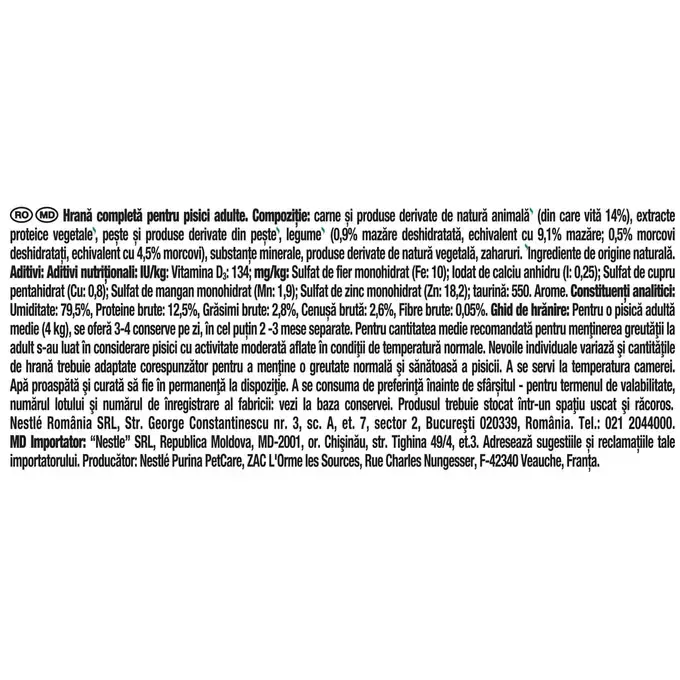 Gourmet Nature’s Creations, Hrană Umedă pentru Pisici, Vită cu Mazăre & Morcovi, 85g [5]
