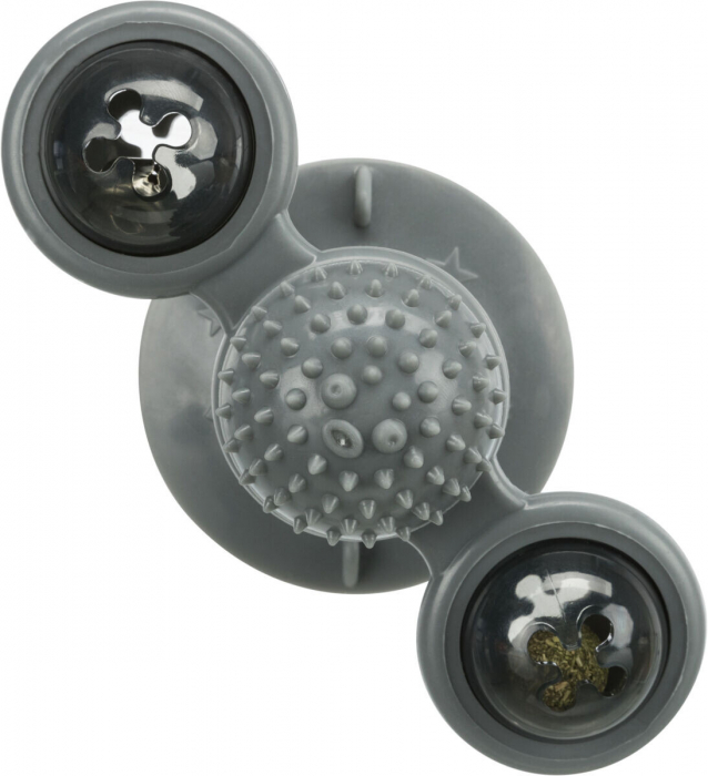Jucărie Spinner pentru Pisici, cu Ventuză, Catnip și Clopoțel, 16 cm [7]
