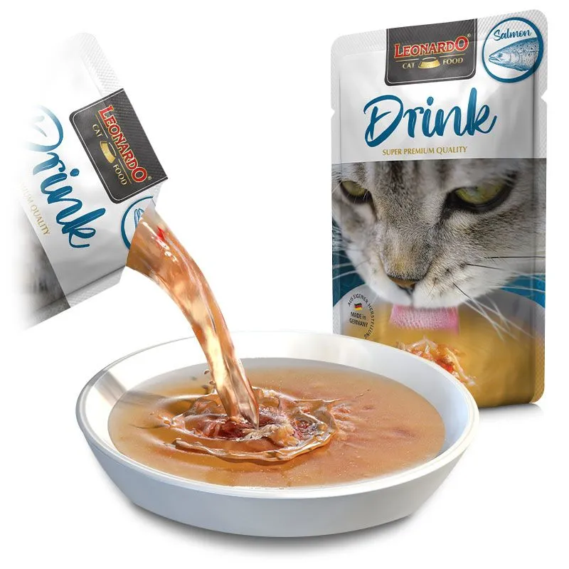 Leonardo Drink – Hrană Umedă pentru Pisici, Somon, 40g [1]