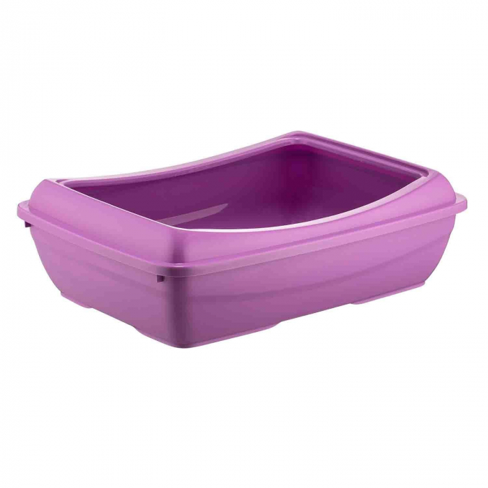 Litieră Miau Miau Violet cu Ramă și Lopățică – 49.5x37.5x15 cm [1]