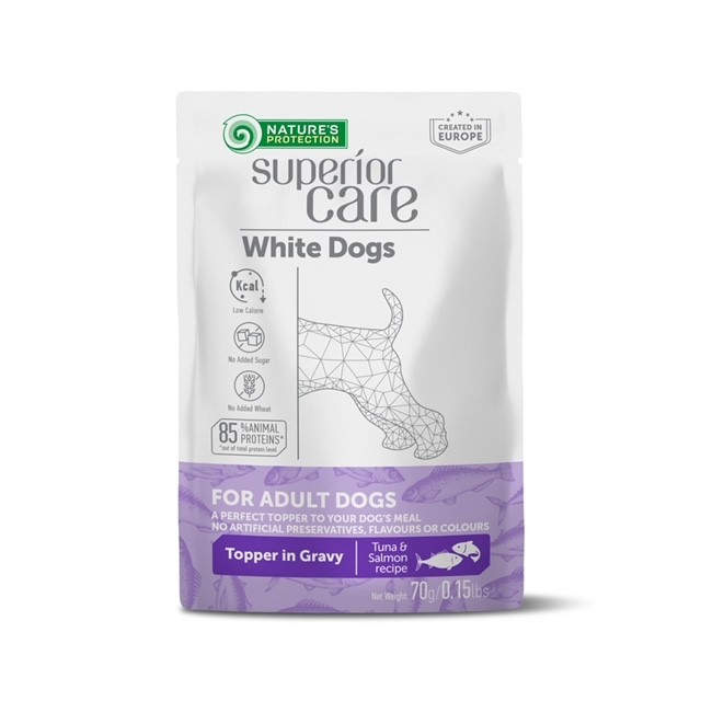 Nature's Protection Superior Care – Hrană Umedă pentru Câini, Ton și Somon, 70g [1]