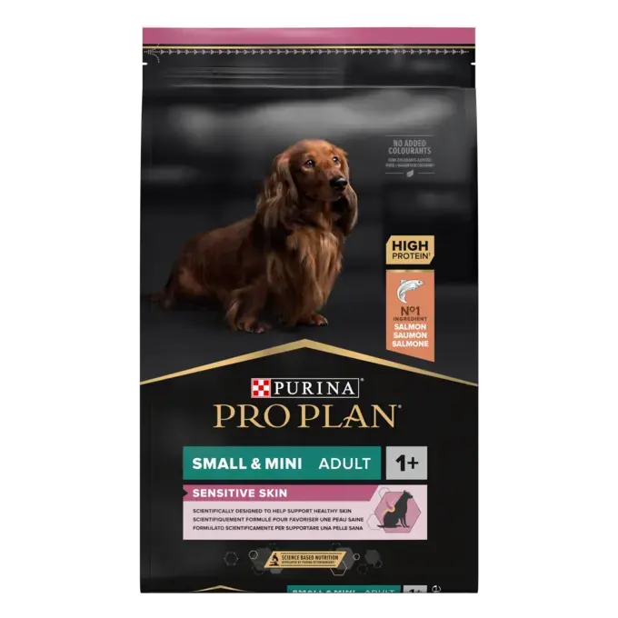 Purina PRO PLAN Small & Mini Adult Sensitive Skin cu Somon – hrană uscată pentru câini mici [2]