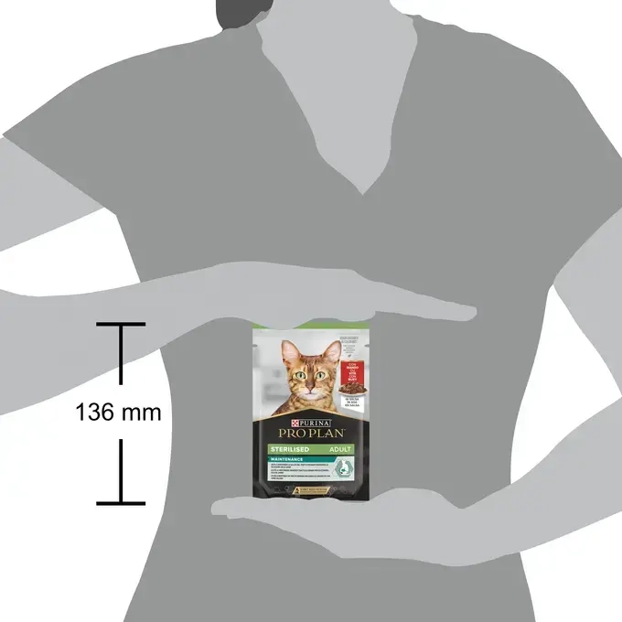 Purina PRO PLAN Sterilised Maintenance – Hrană Umedă cu Vită în Sos pentru Pisici Sterilizate – 85g [3]